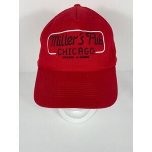 Vintage Miller's Pub Chicago Wabash At Adams Red Snapback Hat KC